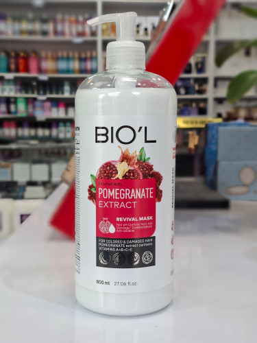 ماسک موی بیول انار موهای رنگ شده pomegranate حجم ۸۰۰ میل